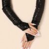 SHEIN Long Fingerless Gloves