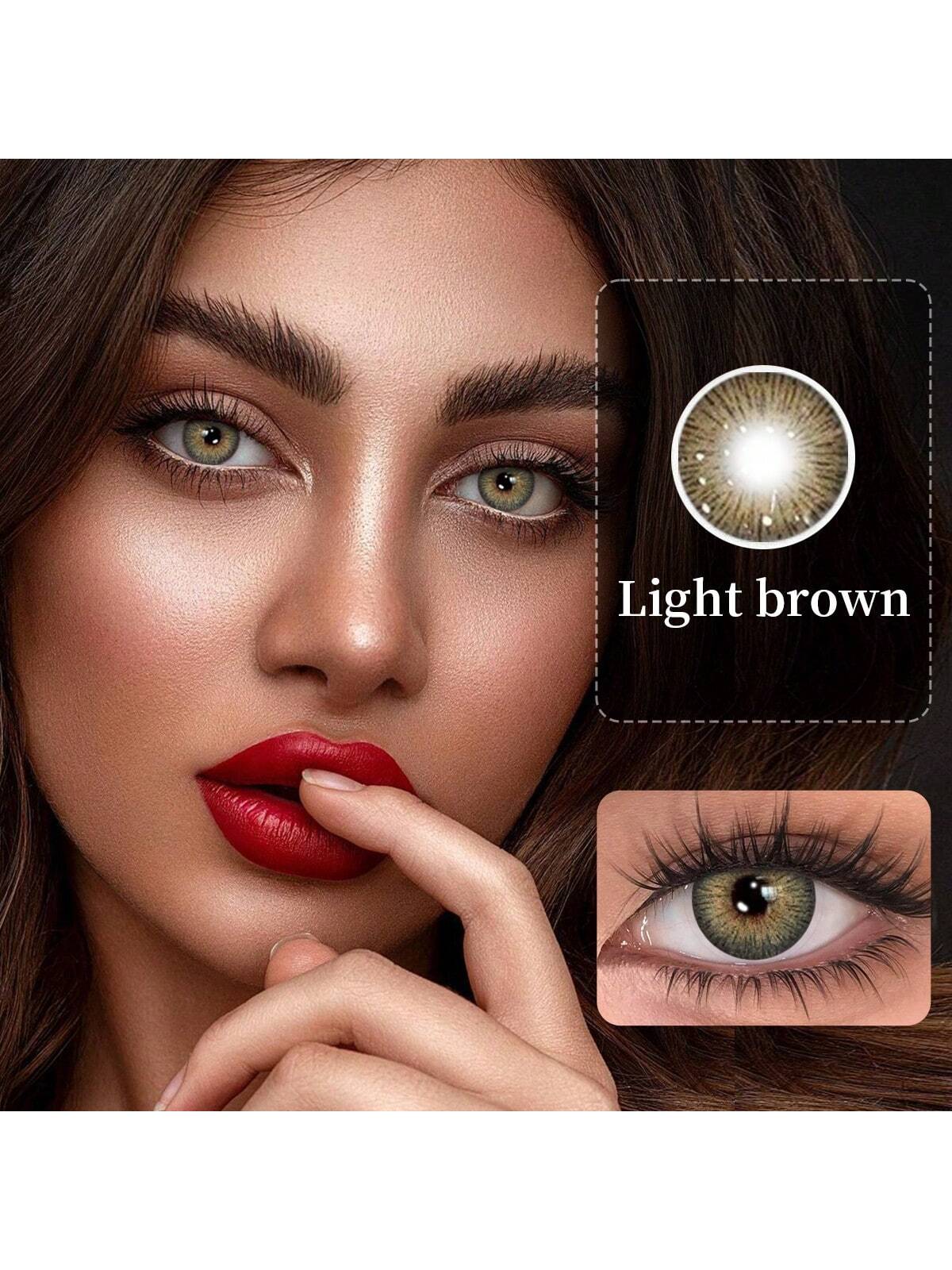 SHEIN 1 Pair Of Colored Contact Lenses, Annual Disposable