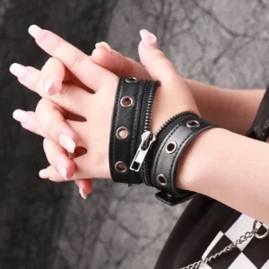 SHEIN Lolita Cyberpunk Goth Vintage Chain Fingerless Gloves