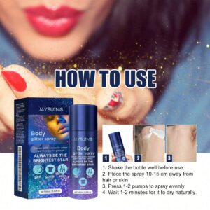 SHEIN Glitter Spray, Glitter Silver Hair & Body Glitter Spray