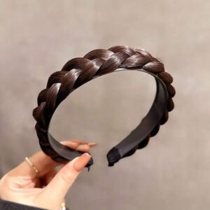 SHEIN Non Slip Fishbone Braid Wig Braid Integrated Headband