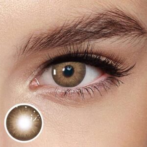 SHEIN 2 Pieces Gray Brown Color Contact Lenses