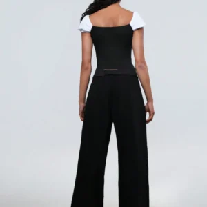 SHEIN Flirla Women Stylish Fashion Color Blocking Short Sleeve T-Shirt