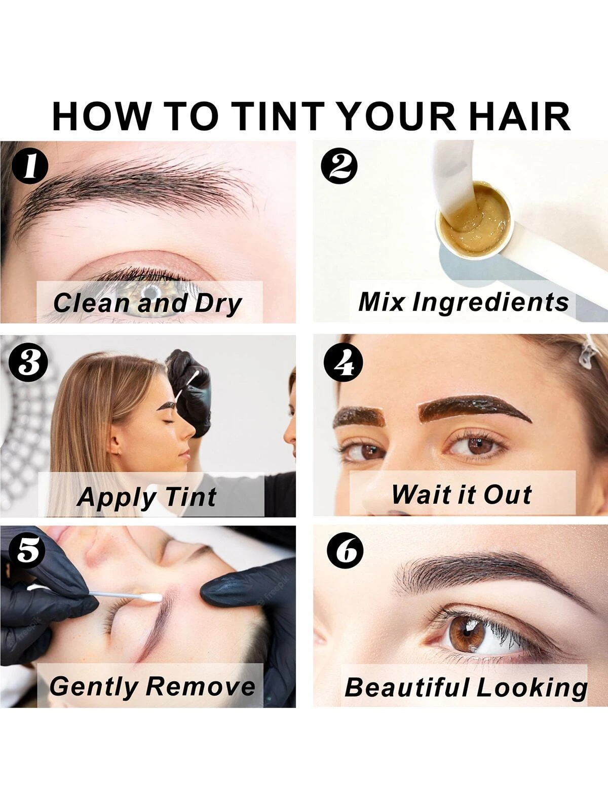 SHEIN Lash Tint Kit Brow Tint Kit Black Color