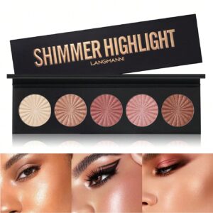 SHEIN Highlighter Powder Palette, Long-Lasting