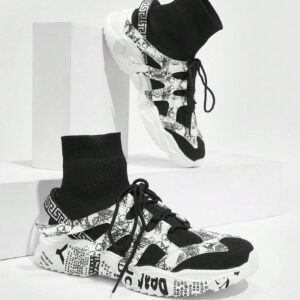 SHEIN Vate Creative Lace-Up Thick Sole Platform Shoes