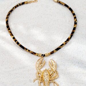 Alternative view of SHEIN 1 Pc Crayfish Lobster Necklace Summer Vacation Beach Necklaces Jewelry For Women