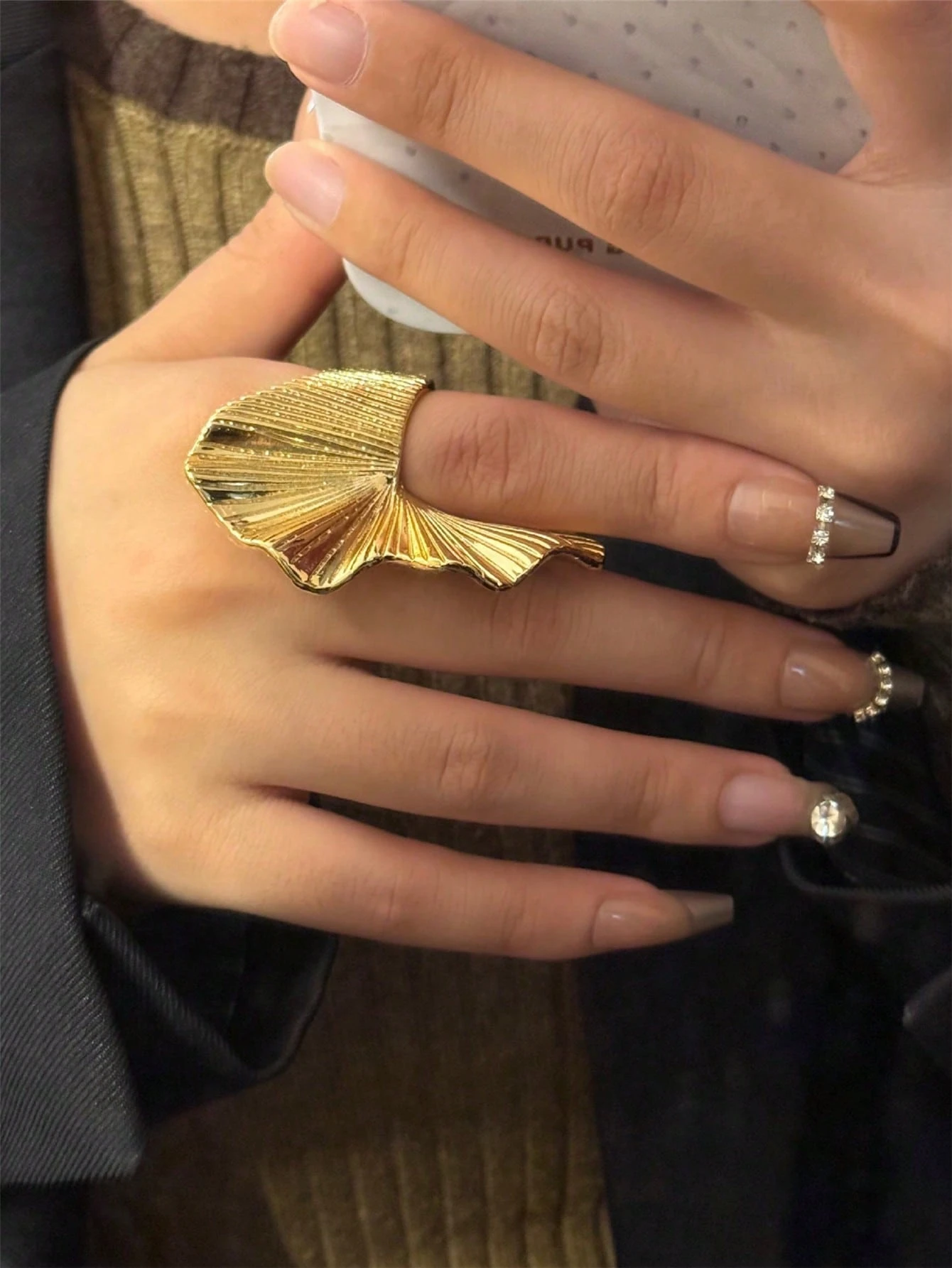 1 Piece,Large Wave Ring Suitable For Party Matching