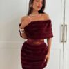 SHEIN Aloruh Women's Fall/Winter Sexy & Elegant Off Shoulder Dress