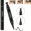 HANDAIYAN 2-In-1 Eyeliner Waterproof Sweatproof Long-Lasting Smooth